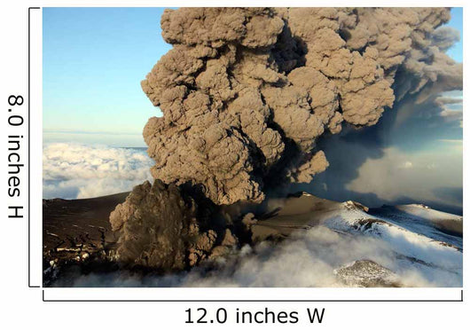 Aerial Ash Cloud Eruption Wall Decal Design 1