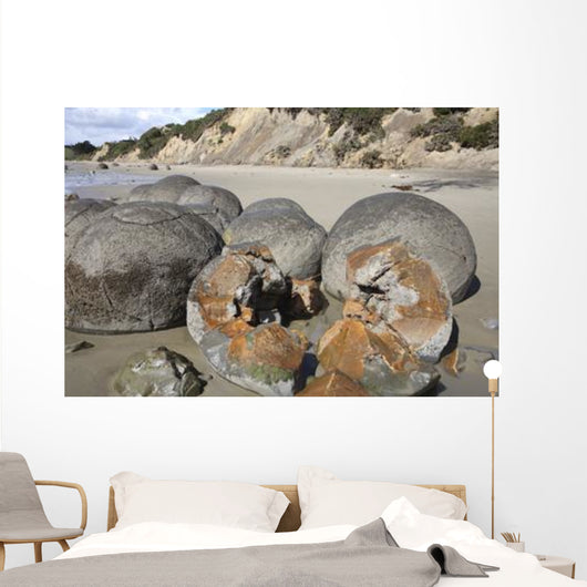 Moeraki Boulders Koekohe Beach Wall Decal Design 16
