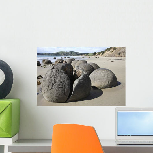 Moeraki Boulders Koekohe Beach Wall Decal Design 14