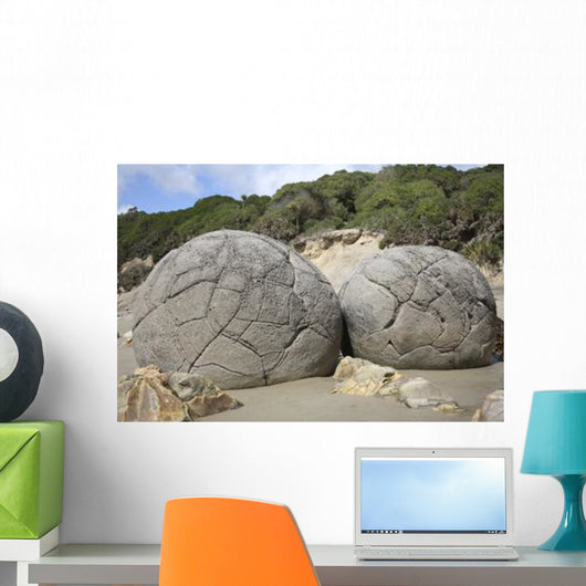Moeraki Boulders Koekohe Beach Wall Decal Design 5
