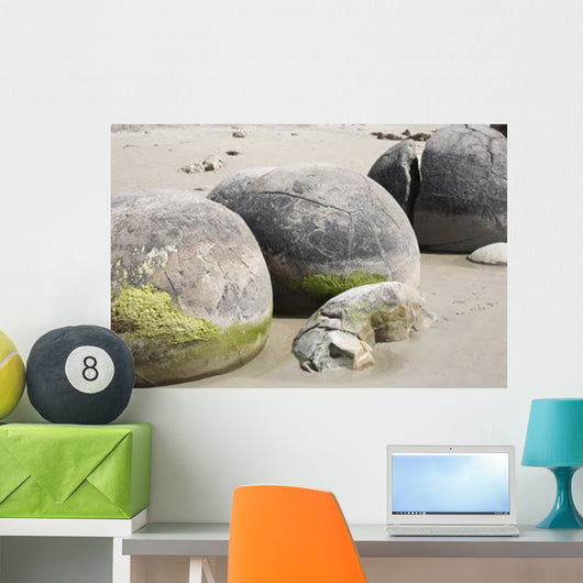 Moeraki Boulders Koekohe Beach Wall Decal Design 4