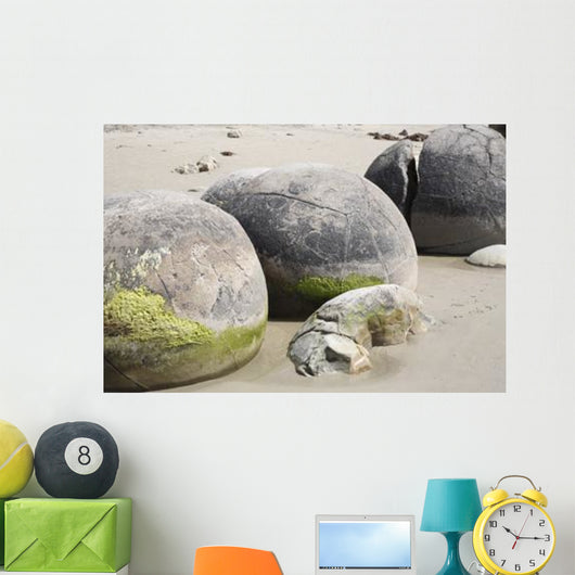 Moeraki Boulders Koekohe Beach Wall Decal Design 4