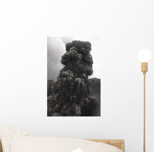 Ash Cloud Rising from Wall Decal