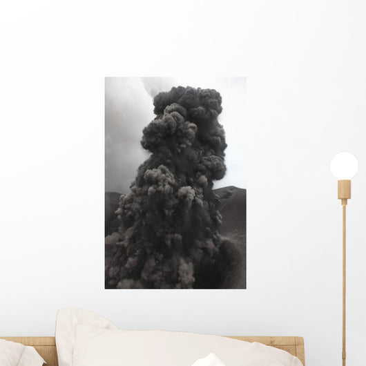 Ash Cloud Rising from Wall Decal