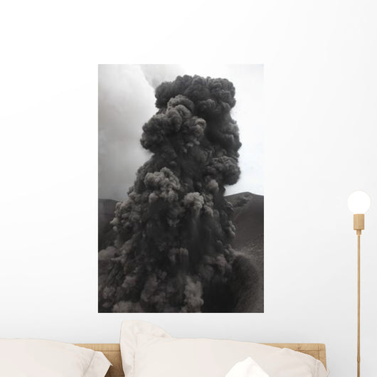 Ash Cloud Rising from Wall Decal