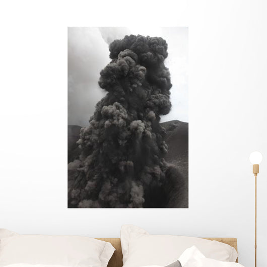 Ash Cloud Rising from Wall Decal