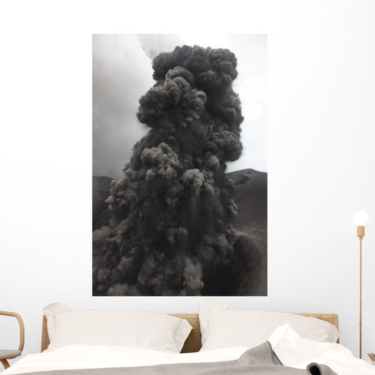 Ash Cloud Rising from Wall Decal