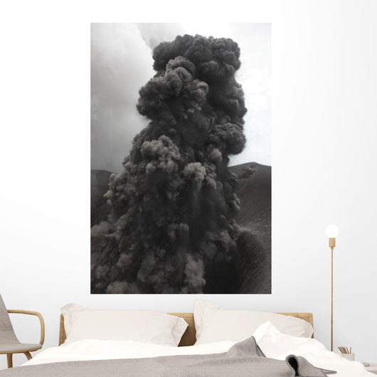 Ash Cloud Rising from Wall Decal