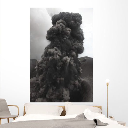 Ash Cloud Rising from Wall Decal