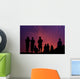 Tourists Observing Strombolian Eruption Wall Decal