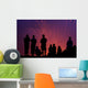Tourists Observing Strombolian Eruption Wall Decal