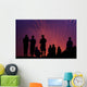 Tourists Observing Strombolian Eruption Wall Decal