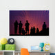 Tourists Observing Strombolian Eruption Wall Decal
