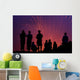 Tourists Observing Strombolian Eruption Wall Decal