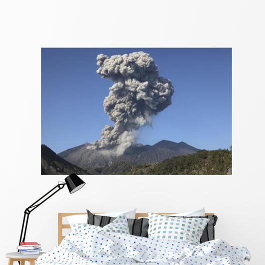 Ash Cloud following Explosive Wall Decal Design 2