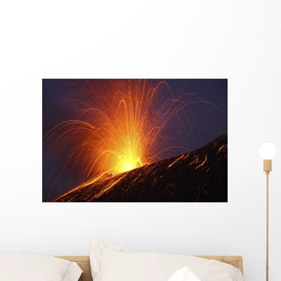 Vulcanian Eruption Anak Krakatau Wall Decal Design 3 shown on a wall