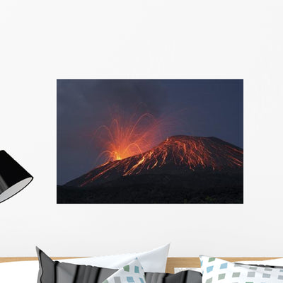Vulcanian Eruption Anak Krakatau Wall Decal Design 2 shown on a wall