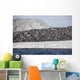 Ash-covered Houses Abandoned City Wall Decal