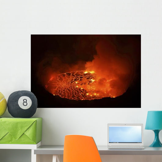 Lava Lake Pit Crater Wall Decal Design 2