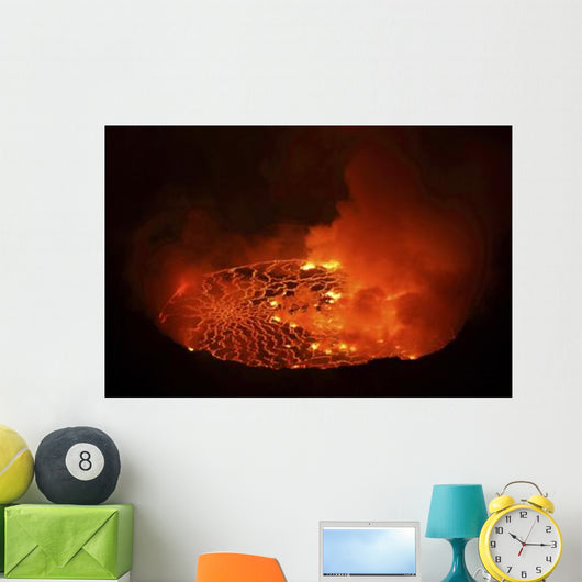 Lava Lake Pit Crater Wall Decal Design 2