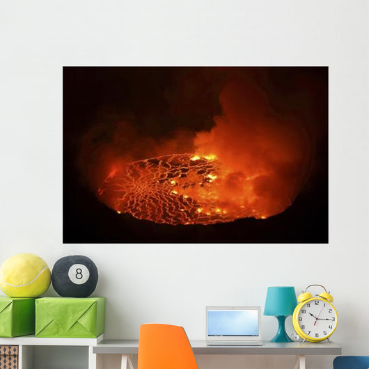 Lava Lake Pit Crater Wall Decal Design 2