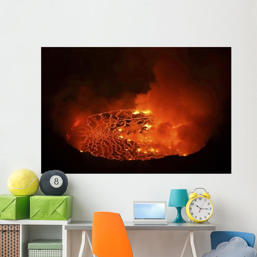 Lava Lake Pit Crater Wall Decal Design 2