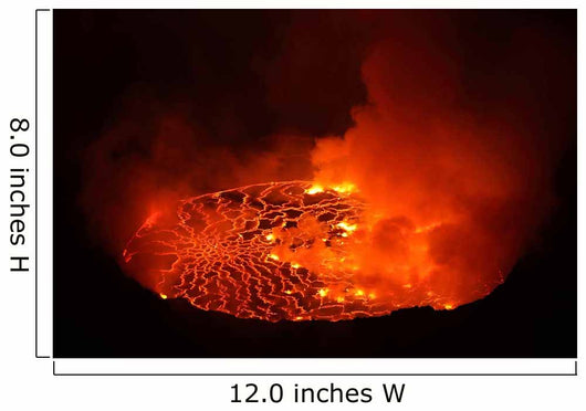 Lava Lake Pit Crater Wall Decal Design 2