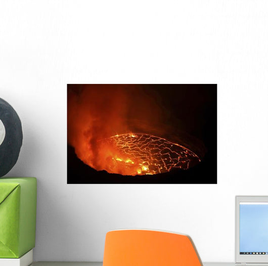 Lava Lake Pit Crater Wall Decal Design 1