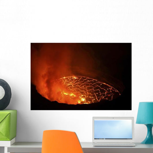 Lava Lake Pit Crater Wall Decal Design 1