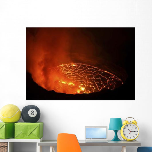 Lava Lake Pit Crater Wall Decal Design 1