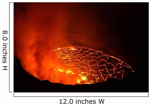 Lava Lake Pit Crater Wall Decal Design 1