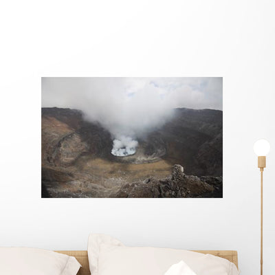 Active Lava Lake Degassing Wall Decal shown on a wall