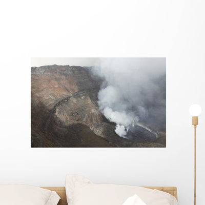 Active Lava Lake Summit Wall Decal shown on a wall
