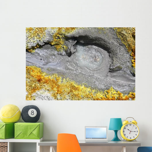 Hot Spring Surrounded Sulphurous Wall Decal