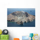 Aerial White Island Volcano Wall Decal Design 1