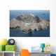 Aerial White Island Volcano Wall Decal Design 1