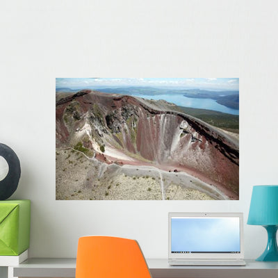 Aerial Rhyolite Dome Complex Wall Decal Design 1 shown on a wall