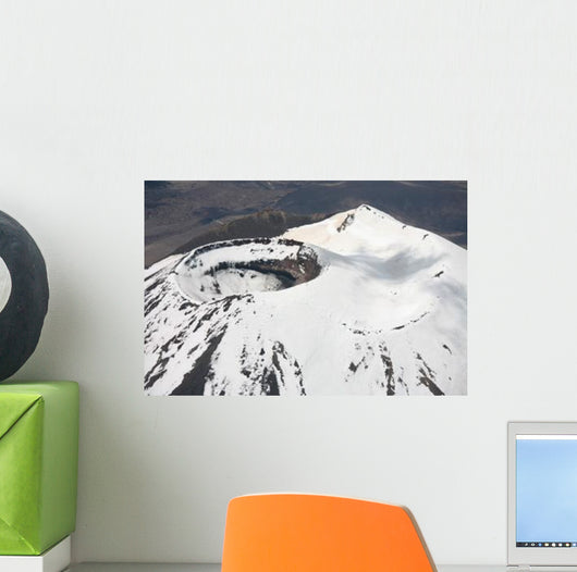 Snow-covered Ngauruhoe Cone Mount Wall Decal