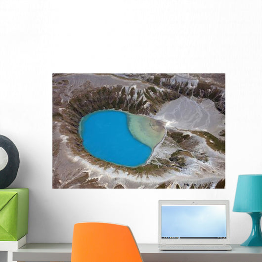 Aerial Crater Lake Tongariro Wall Decal