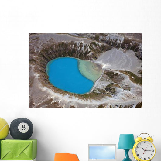 Aerial Crater Lake Tongariro Wall Decal