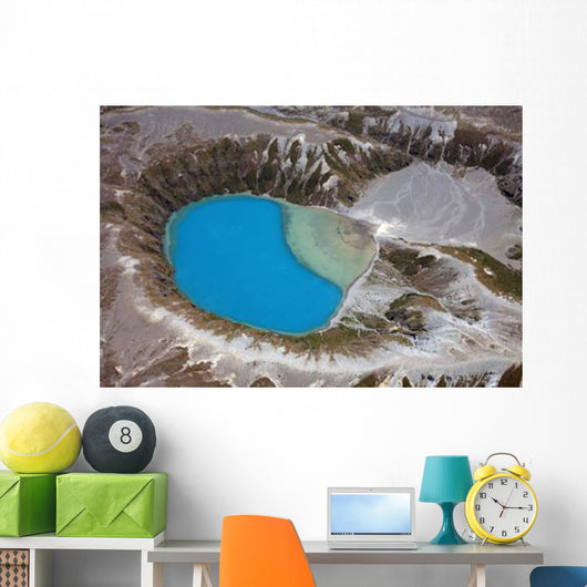 Aerial Crater Lake Tongariro Wall Decal