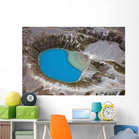 Aerial Crater Lake Tongariro Wall Decal