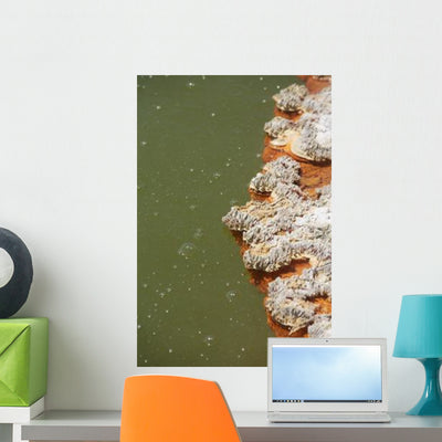 Bubbles Rising Champagne Pool Wall Decal Design 1 shown on a wall