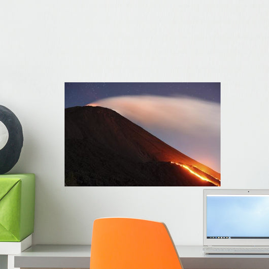 Lava Flowing from Small Wall Decal Design 2
