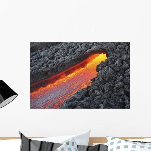 Lava Flowing from Small Wall Decal Design 1