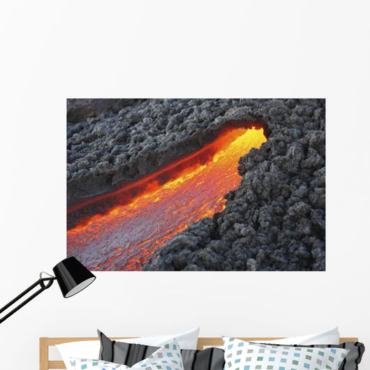 Lava Flowing from Small Wall Decal Design 1