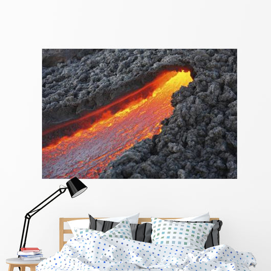 Lava Flowing from Small Wall Decal Design 1