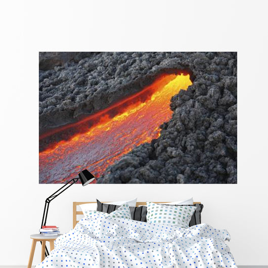 Lava Flowing from Small Wall Decal Design 1