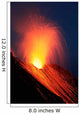 Strombolian Eruption Stromboli Volcano Wall Decal Design 4