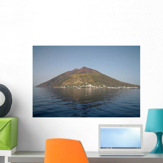 Stromboli Volcano Aeolian Islands Wall Decal Design 2